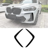 BMW X3 G01 & X4 G02 2020+ M Sport Front Canards In Gloss Black Body Trims