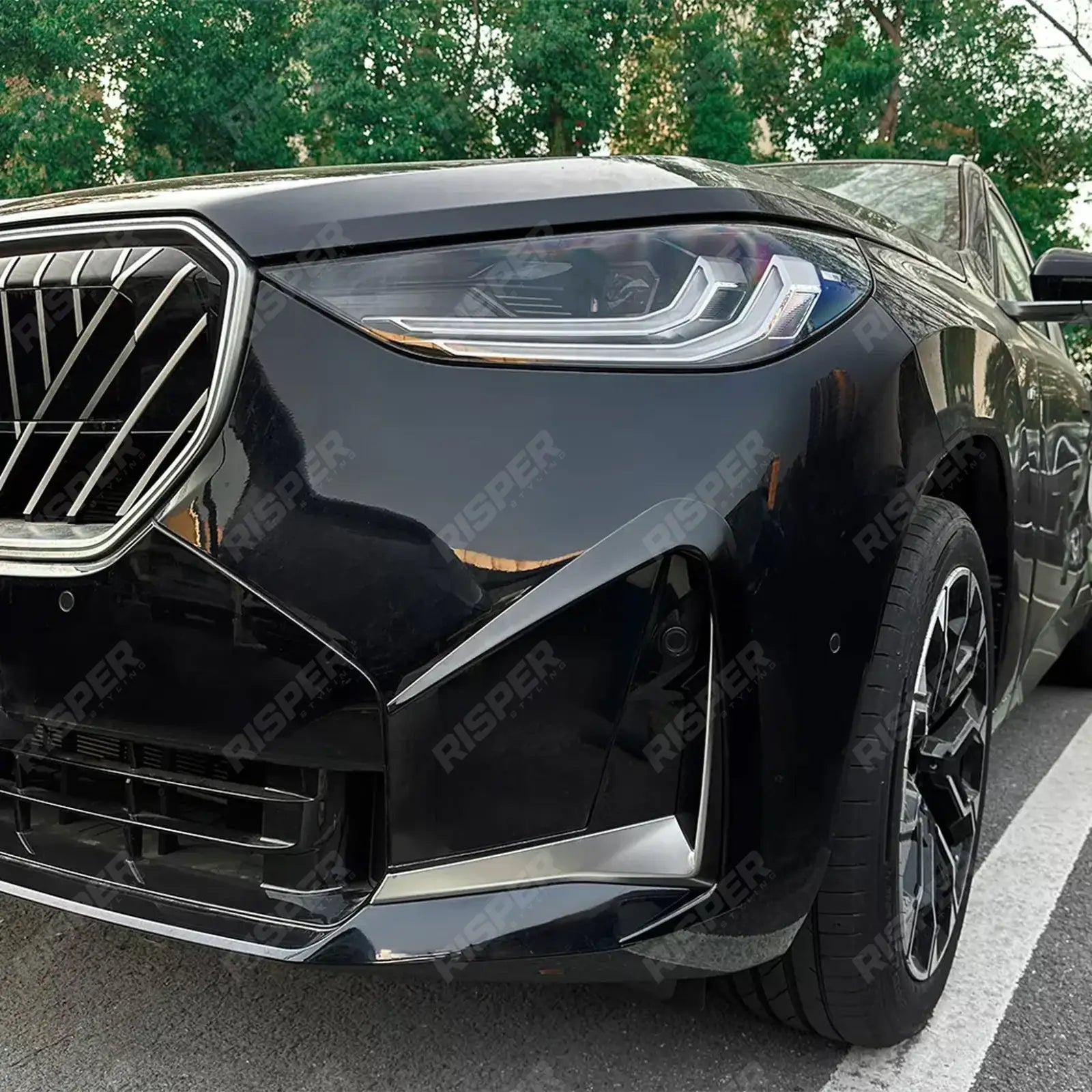 BMW X3 G45 2025+ M-Sport Front Bumper Canards In Gloss Black Body Trims