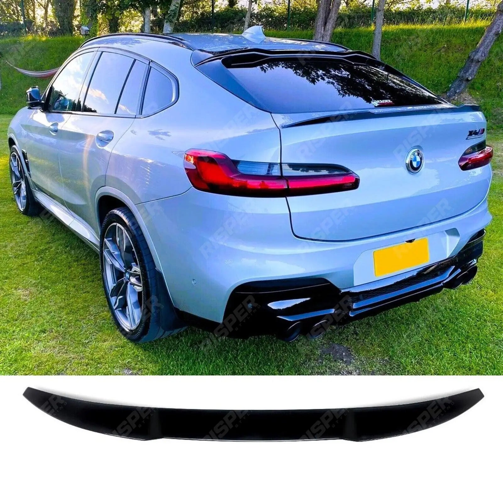 BMW X4 G02 2018+ Lower Boot Spoiler In Gloss Black Main image