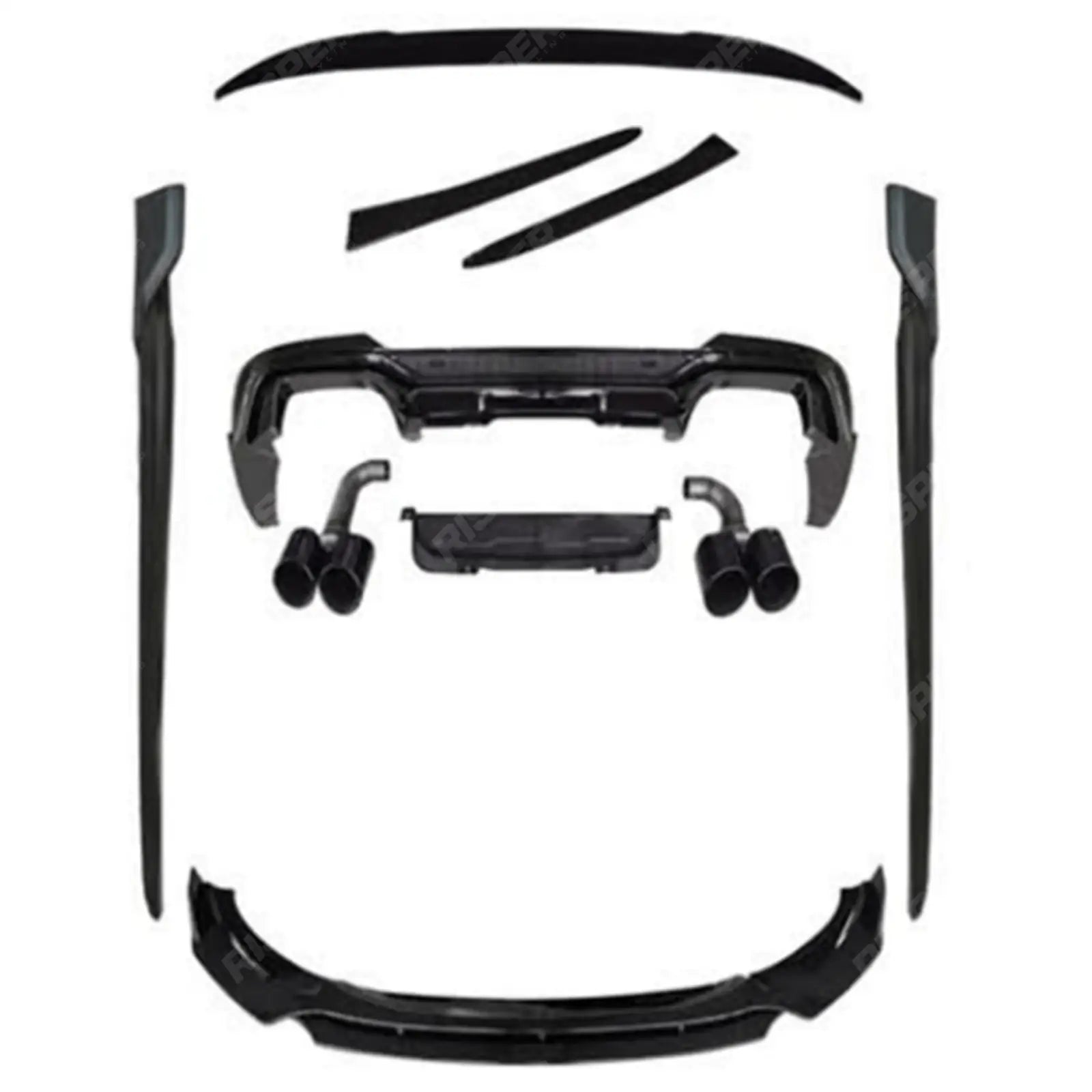 BMW X4 M Sport 2018 - 2020 Full Aero Kit With Exhaust Tips In Gloss Black