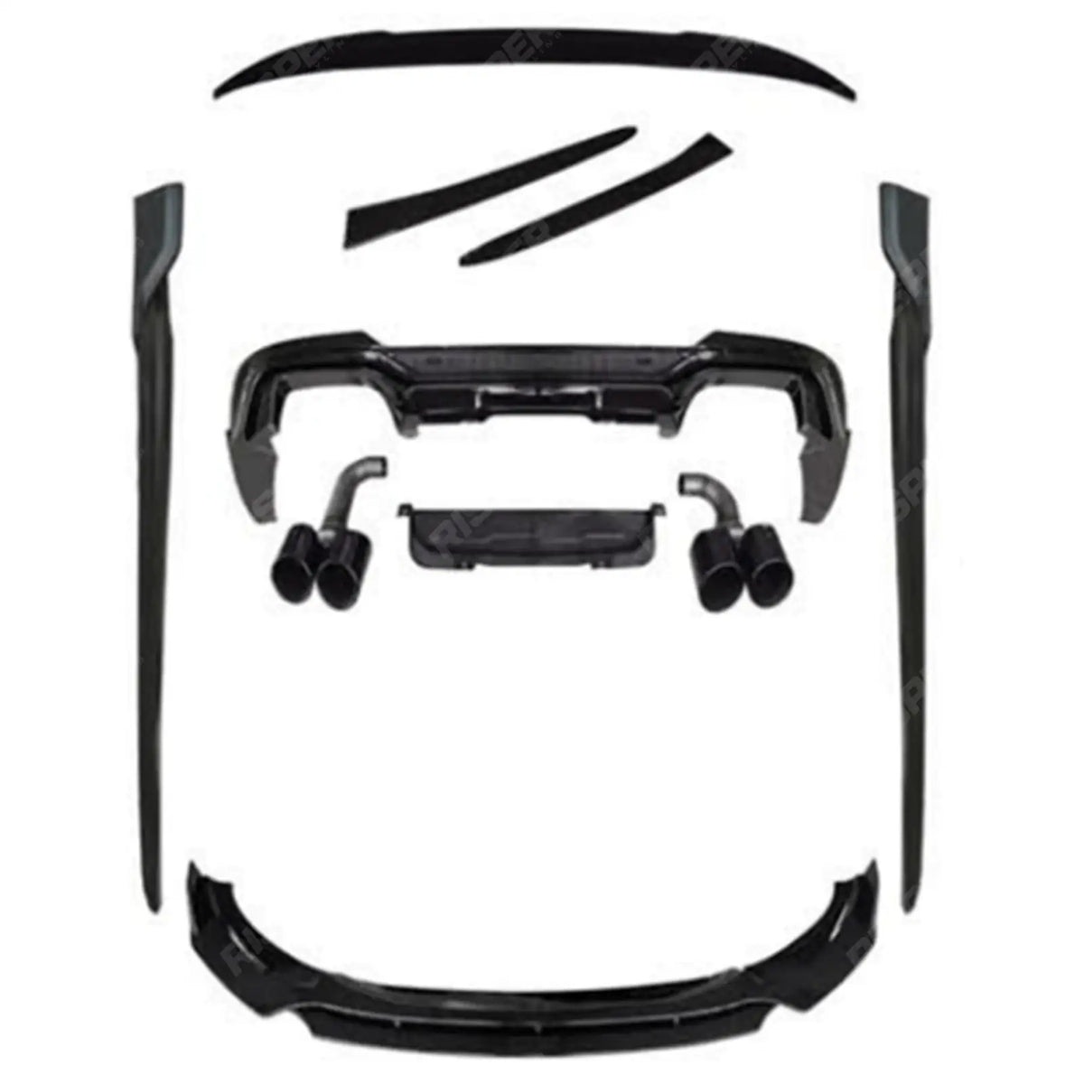 BMW X4 M Sport 2018 - 2020 Full Aero Kit With Exhaust Tips In Gloss Black