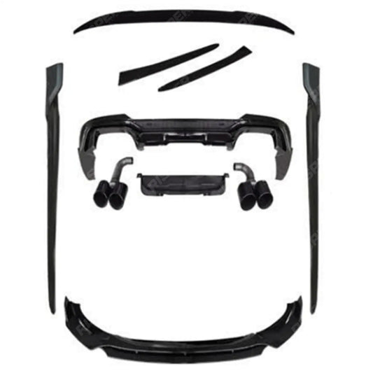 BMW X4 M Sport 2018 - 2020 Full Aero Kit With Exhaust Tips In Gloss Black