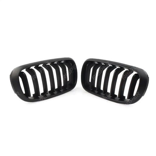Bmw X5 F15 2013-2018 - Matte Black Front Grill - Solid Slat Grilles