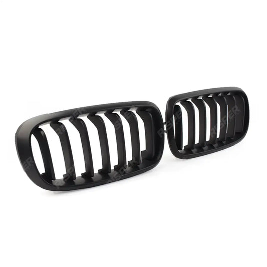 Bmw X5 F15 2013-2018 - Matte Black Front Grill - Solid Slat Grilles