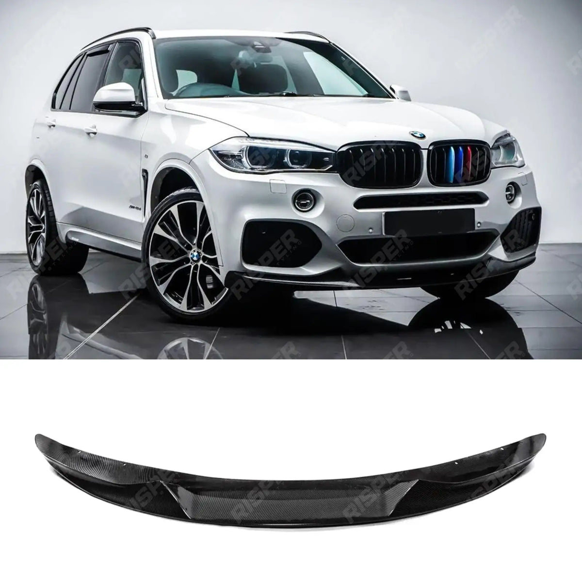 BMW X5 F15 M Sport 2013 - 2018 - Front Splitter Lip in Carbon Look
