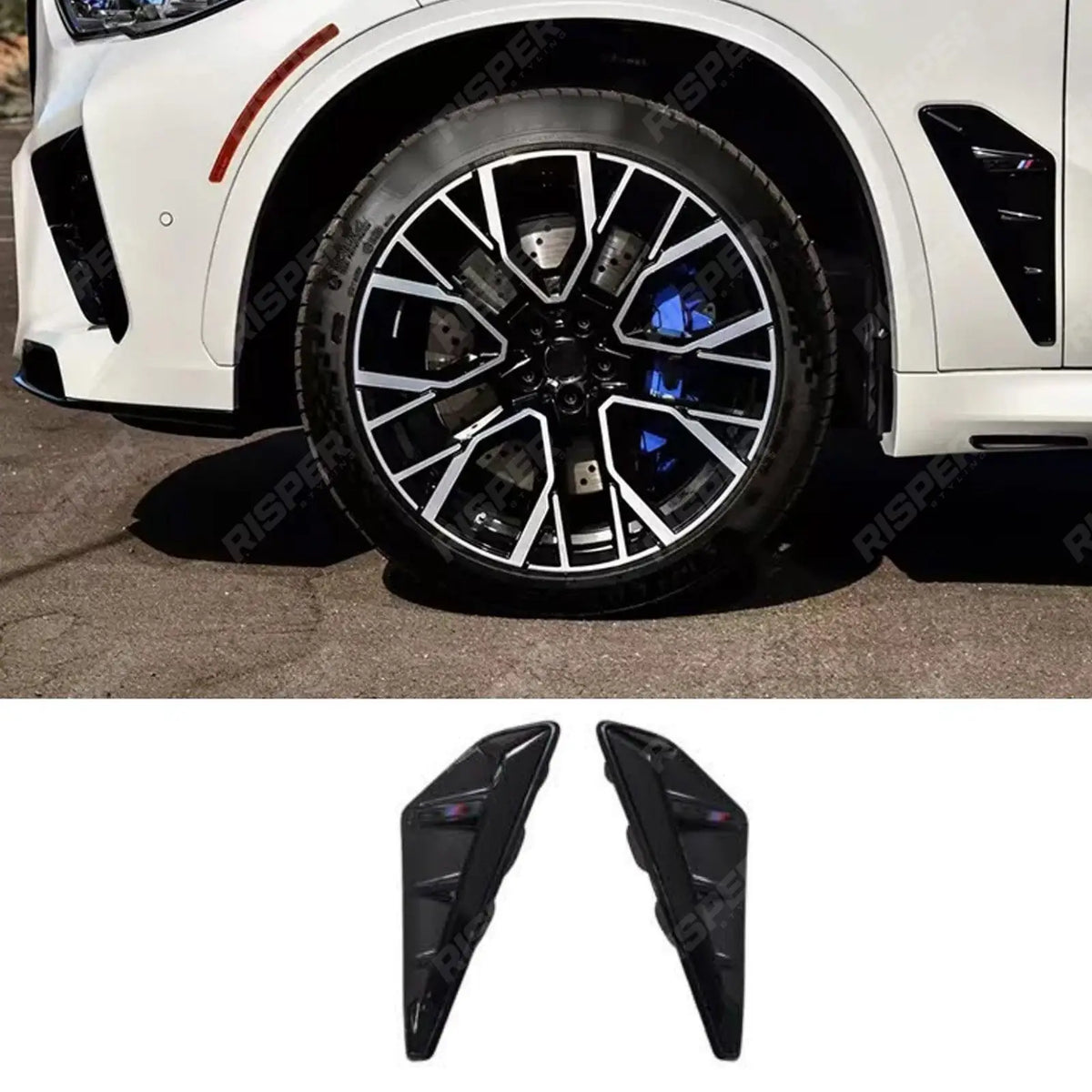 BMW X5 G05 2018 - 2022 Wing Fender Vents X5M Style in Gloss Black
