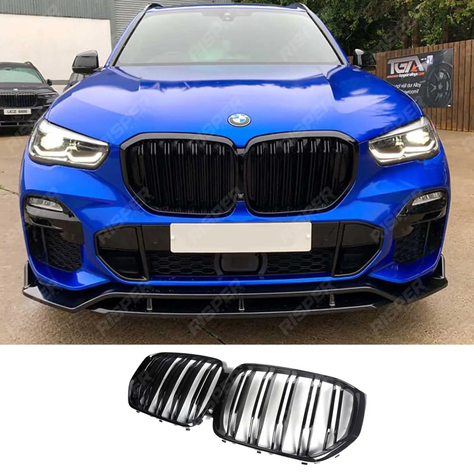 BMW X5 G05 2018 - 2022 X5M LOOK - Dual Slat Grille - Gloss Black Main image