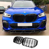 BMW X5 G05 2018 - 2022 X5M LOOK - Dual Slat Grille - Gloss Black