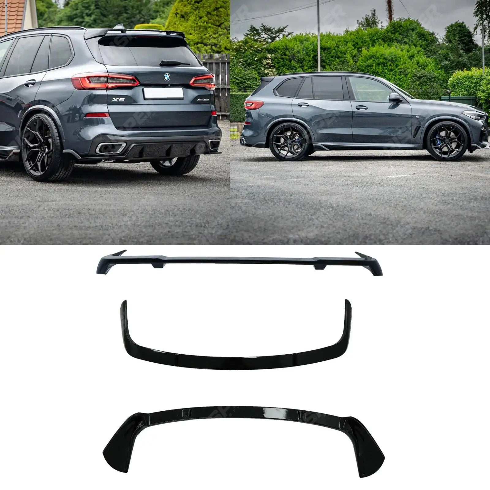 BMW X5 G05 2018+ - Black Knight Rear Spoiler In Gloss Black Main image