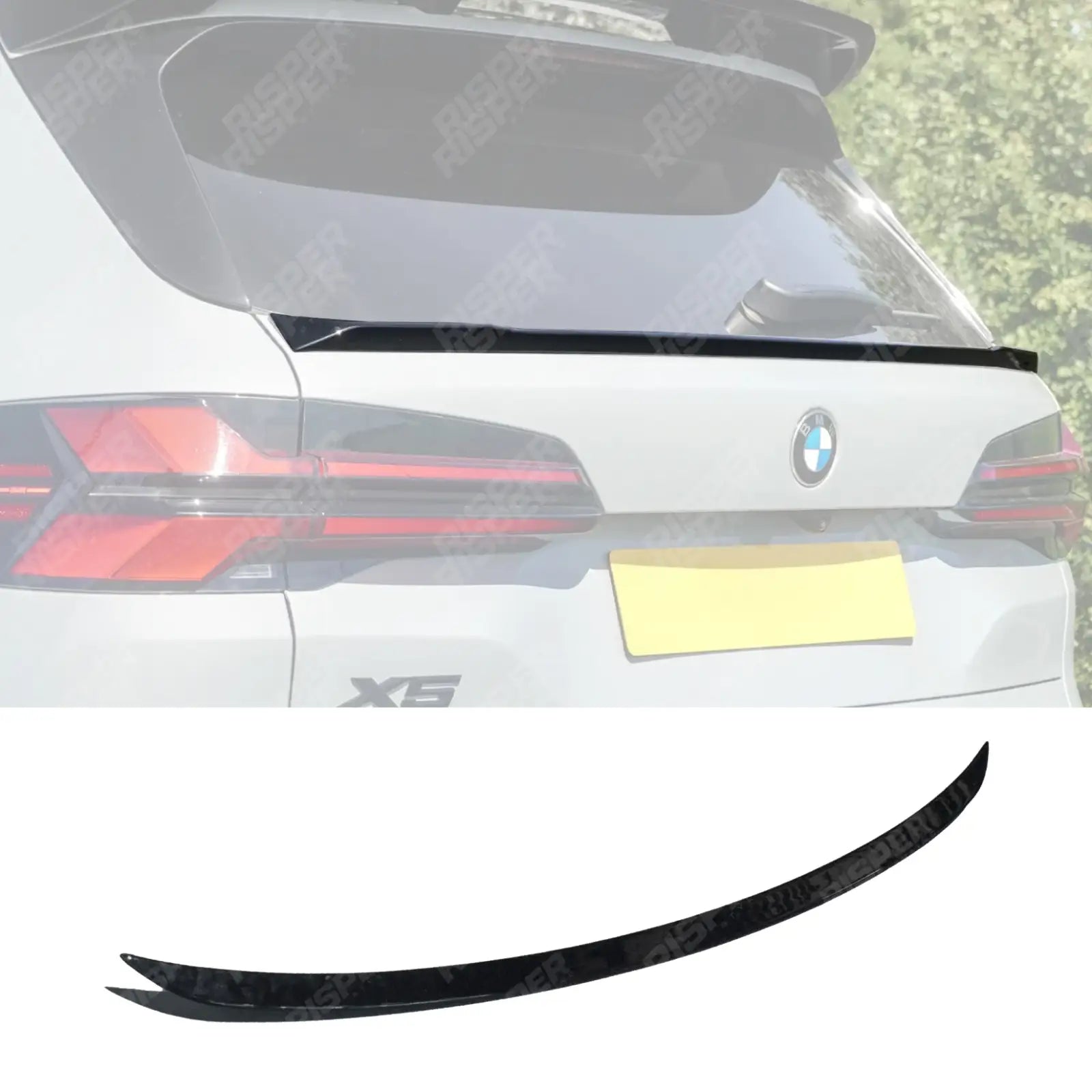 BMW X5 G05 2018 On Mid Spoiler In Gloss Black Rear Spoilers Main image