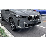 BMW X5 G05 (LCI) M Sport 2023+ Front Bumper Canards In Gloss Black Body Trims