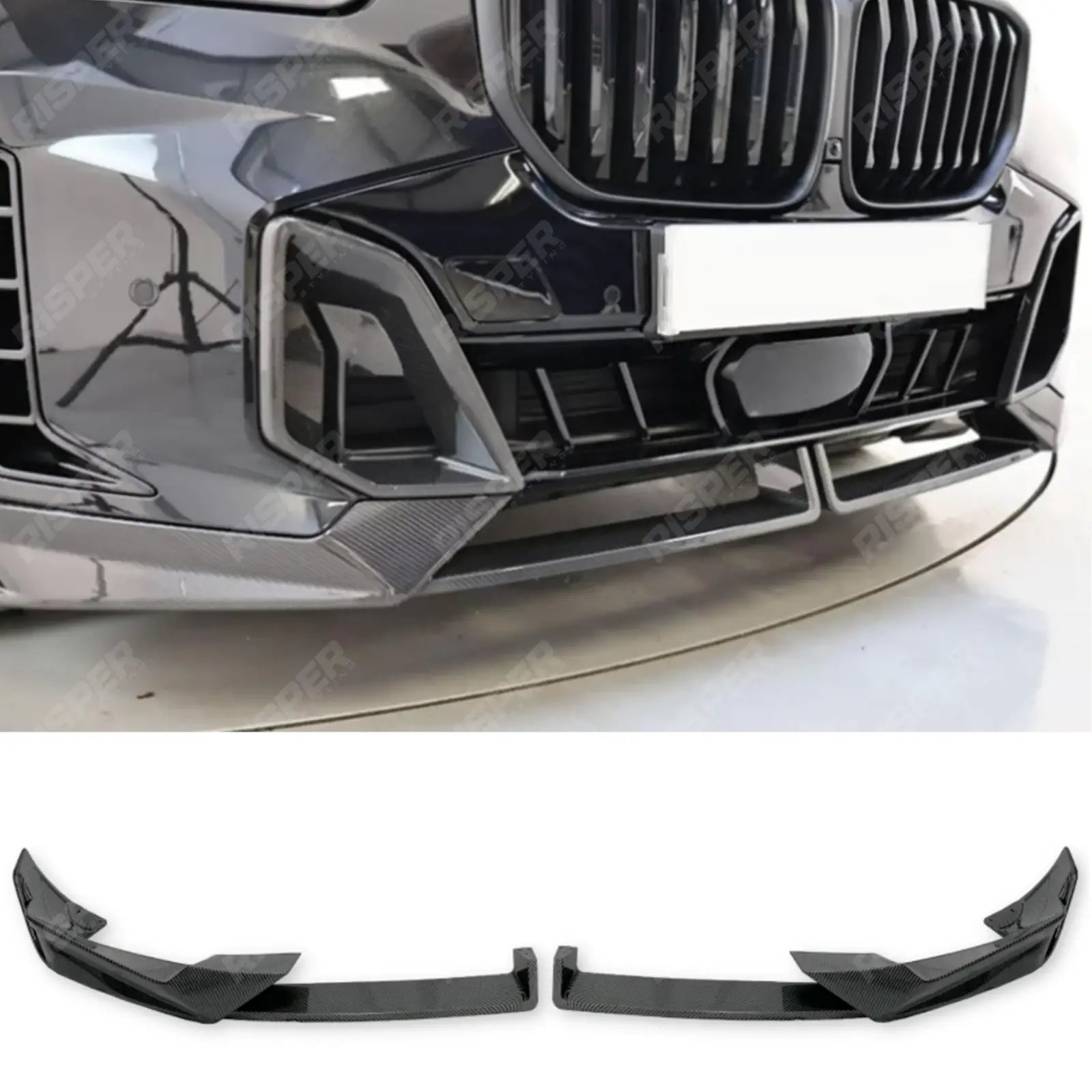 BMW X5 G05 LCI M Sport 2023+ Front Splitter In Carbon Look Front Splitter Main image