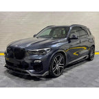 BMW X5 G05 M Sport 2018 - 2022 - Black Knight Front Splitter in Carbon Look