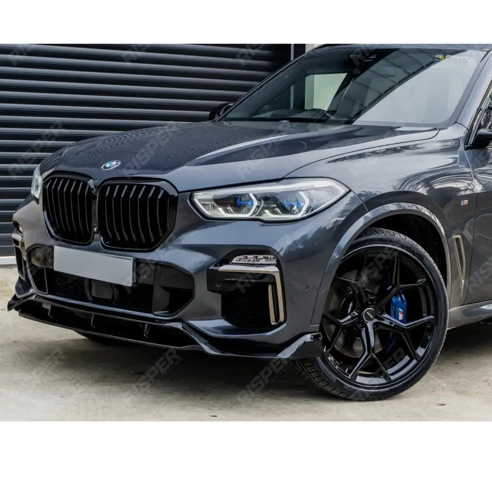 BMW X5 G05 M Sport 2018 - 2022 - Black Knight Front Splitter in Gloss Black