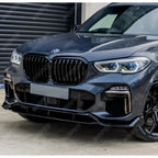 BMW X5 G05 M Sport 2018 - 2022 - Black Knight Front Splitter in Gloss Black