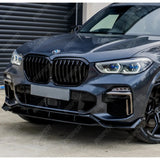 BMW X5 G05 M Sport 2018 - 2022 - Black Knight Front Splitter in Gloss Black