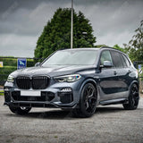 BMW X5 G05 M Sport 2018 - 2022 - Black Knight Front Splitter in Gloss Black