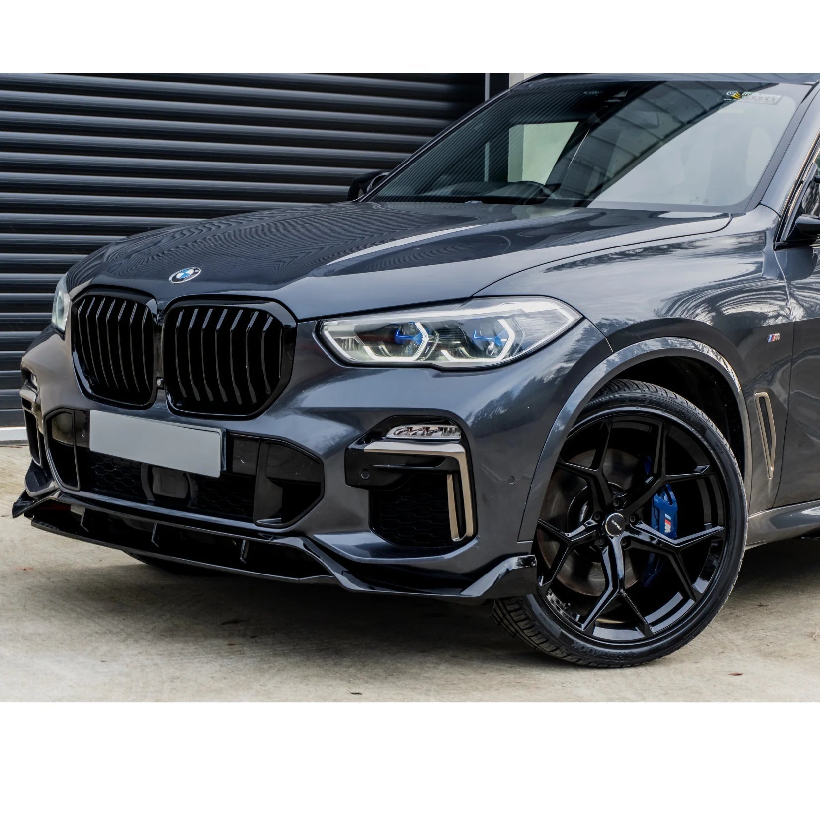 BMW X5 G05 M Sport 2018 - 2022 - Black Knight Front Splitter in Gloss Black