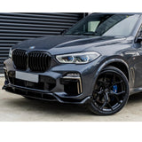 BMW X5 G05 M Sport 2018 - 2022 - Black Knight Front Splitter in Gloss Black