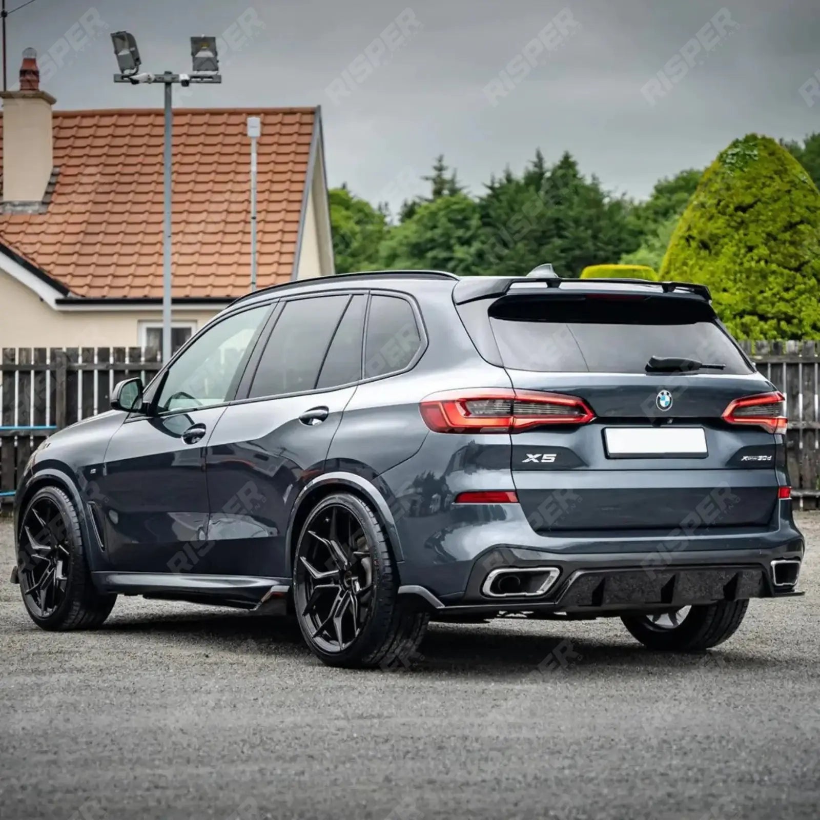 BMW X5 G05 M Sport 2018 - 2022 - Black Knight Rear Diffuser in Gloss Black