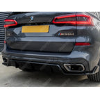BMW X5 G05 M Sport 2018 - 2022 - Black Knight Rear Diffuser in Gloss Black