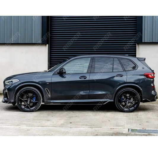 BMW X5 G05 M Sport 2018+ - Black Knight Side Skirt Splitters in Gloss Black
