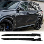 BMW X5 G05 M Sport 2018+ - Black Knight Side Skirt Splitters in Gloss Black