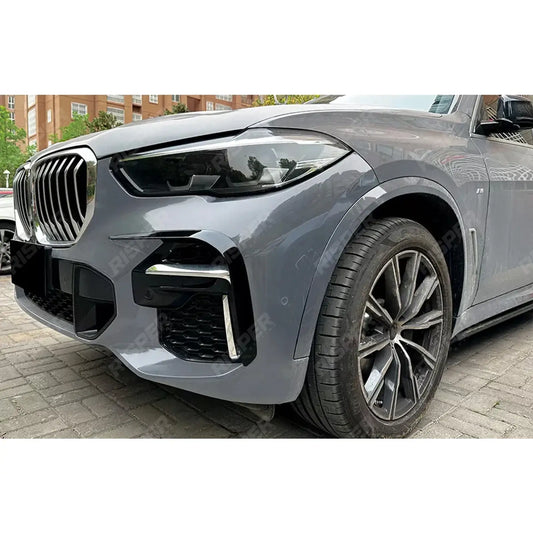 BMW X5 G05 (PRE LCI) M Sport 2019-2022 Front Bumper Canards In Gloss Black Body Trims