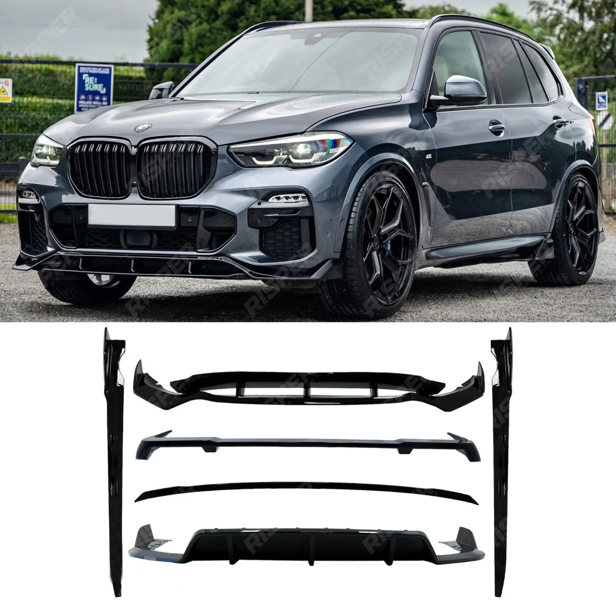 BMW X5 M Sport 2018 - 2022 G05 Gloss Black Knight Aero Body Kit M Sport