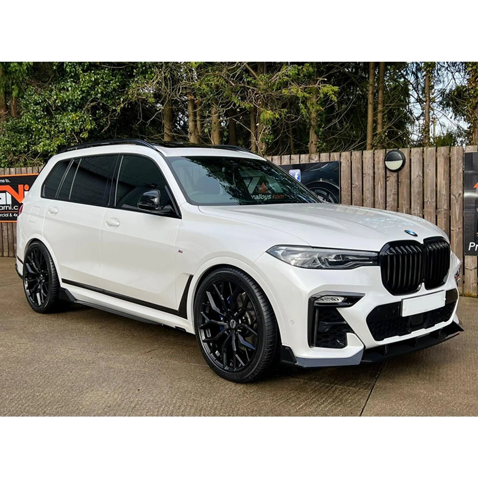 BMW X7 G07 2018-2023 Black Knight Front Splitter In Gloss Black Secondary image