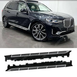 BMW X7 G07 2018 on Side Steps - Silver & Black