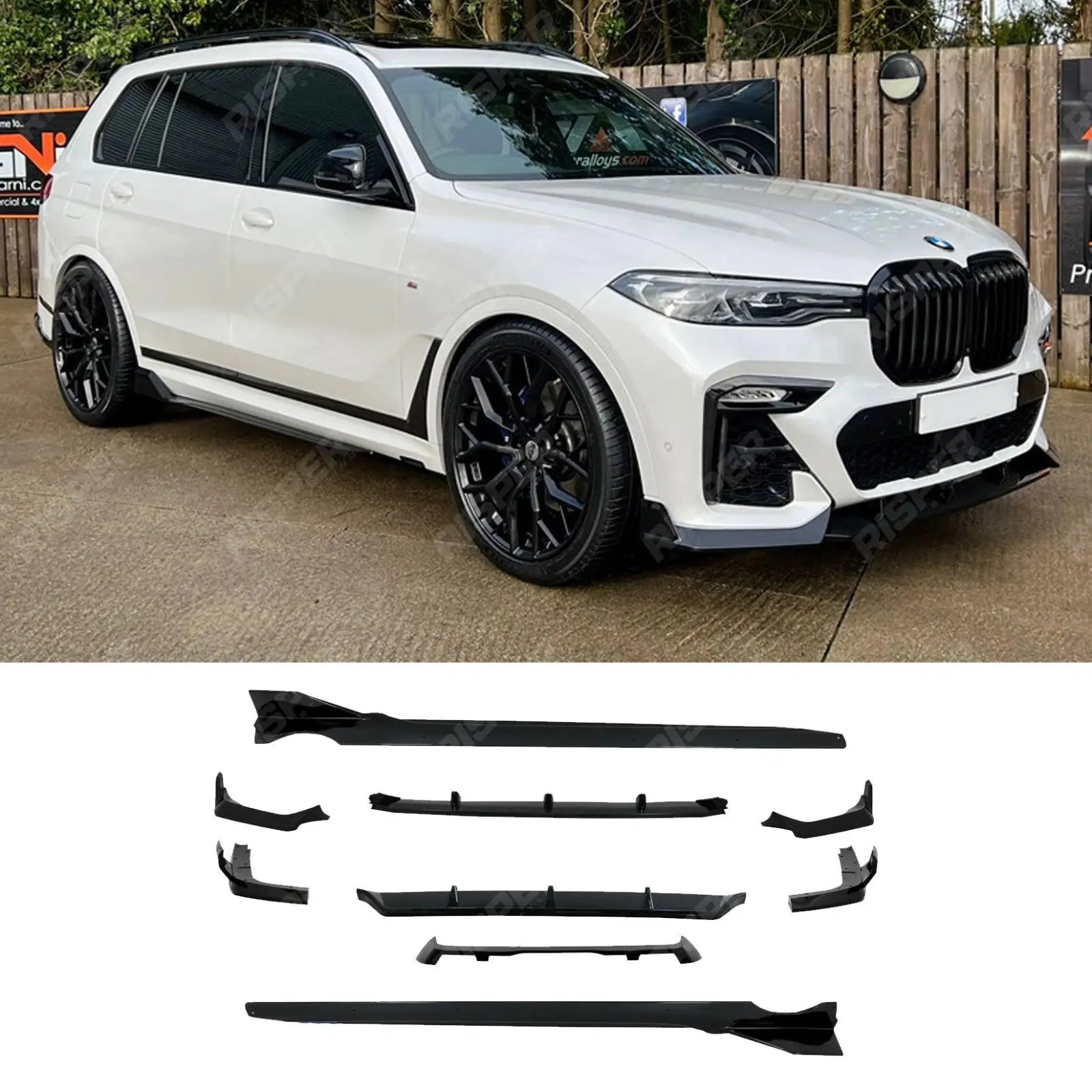 BMW X7 G07 M Sport (2018 - 2022 Pre - LCI) Black Knight Aero Kit in Gloss Black