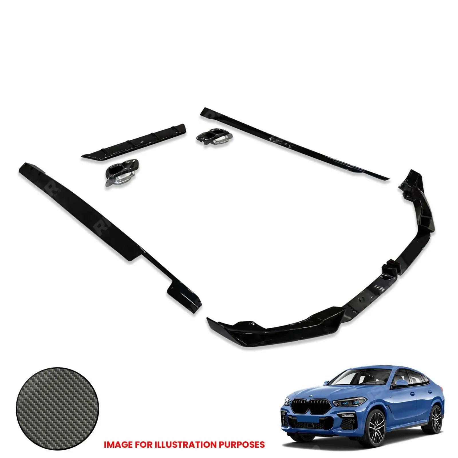 BMW X6 G06 LCI M Sport 2023+ Carbon Look Aero Kit by RISPER Main image