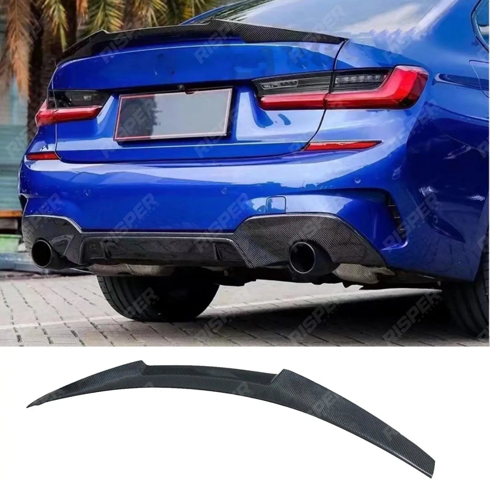 BMW 3 Series G20 2018+ G80 M3 Carbon Look M3 Style Rear Spoiler Main image