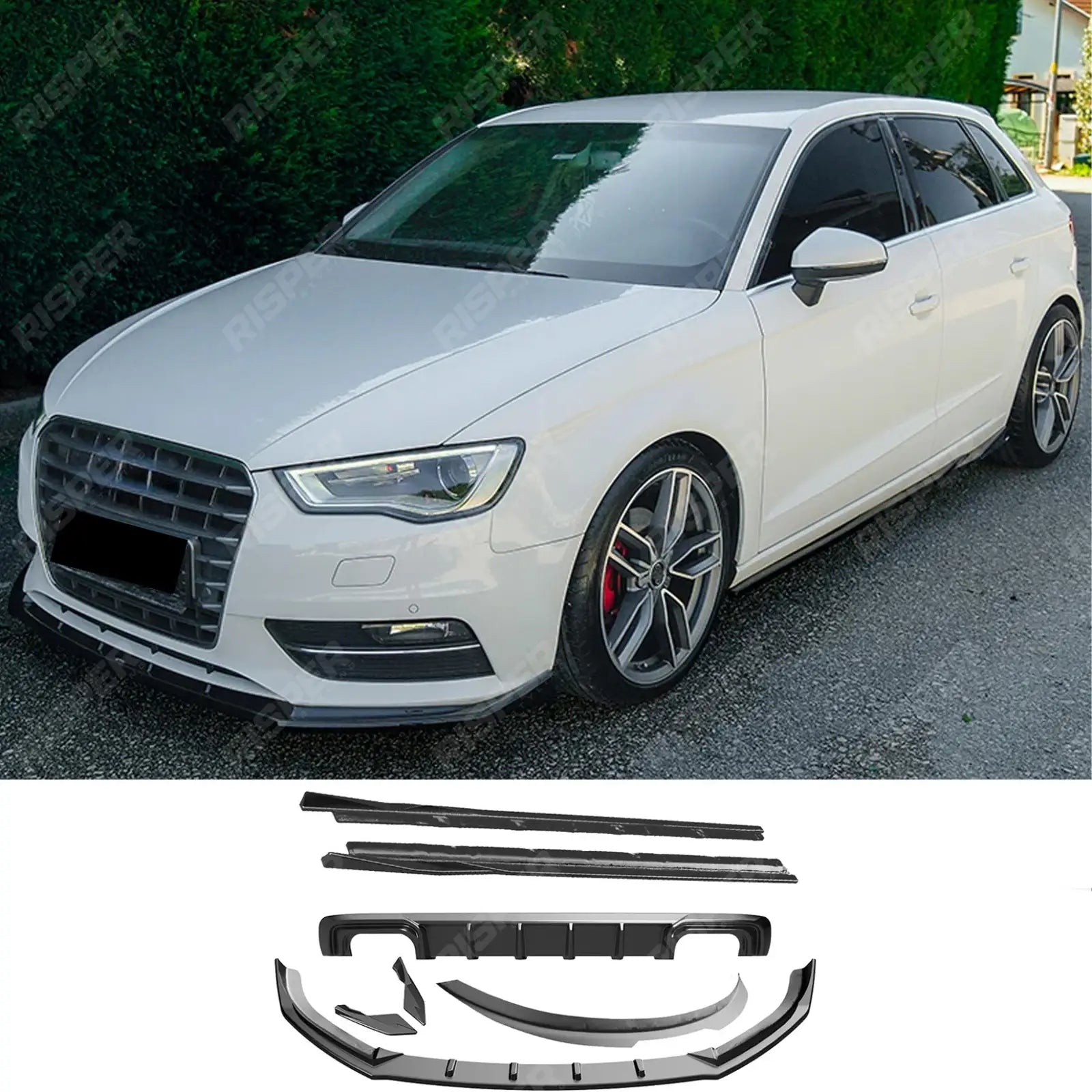 Audi A3 2013-2016 8v Sportback Complete Body Kit In Gloss Black - Body Kit Main image