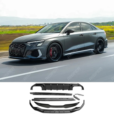 Complete Body Kit in Gloss Black For Audi A3 S-Line / S3 Saloon 8y 2020-2024 - Body Kit