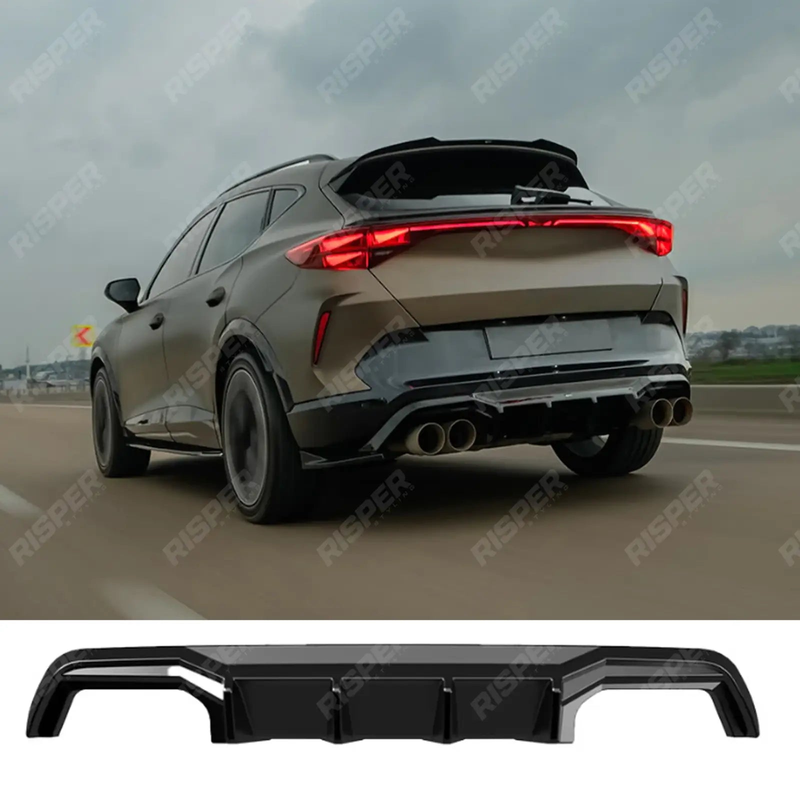 Cupra Formentor MK1 Facelift 2024 On Rear Diffuser In Gloss Black Diffuser Main image