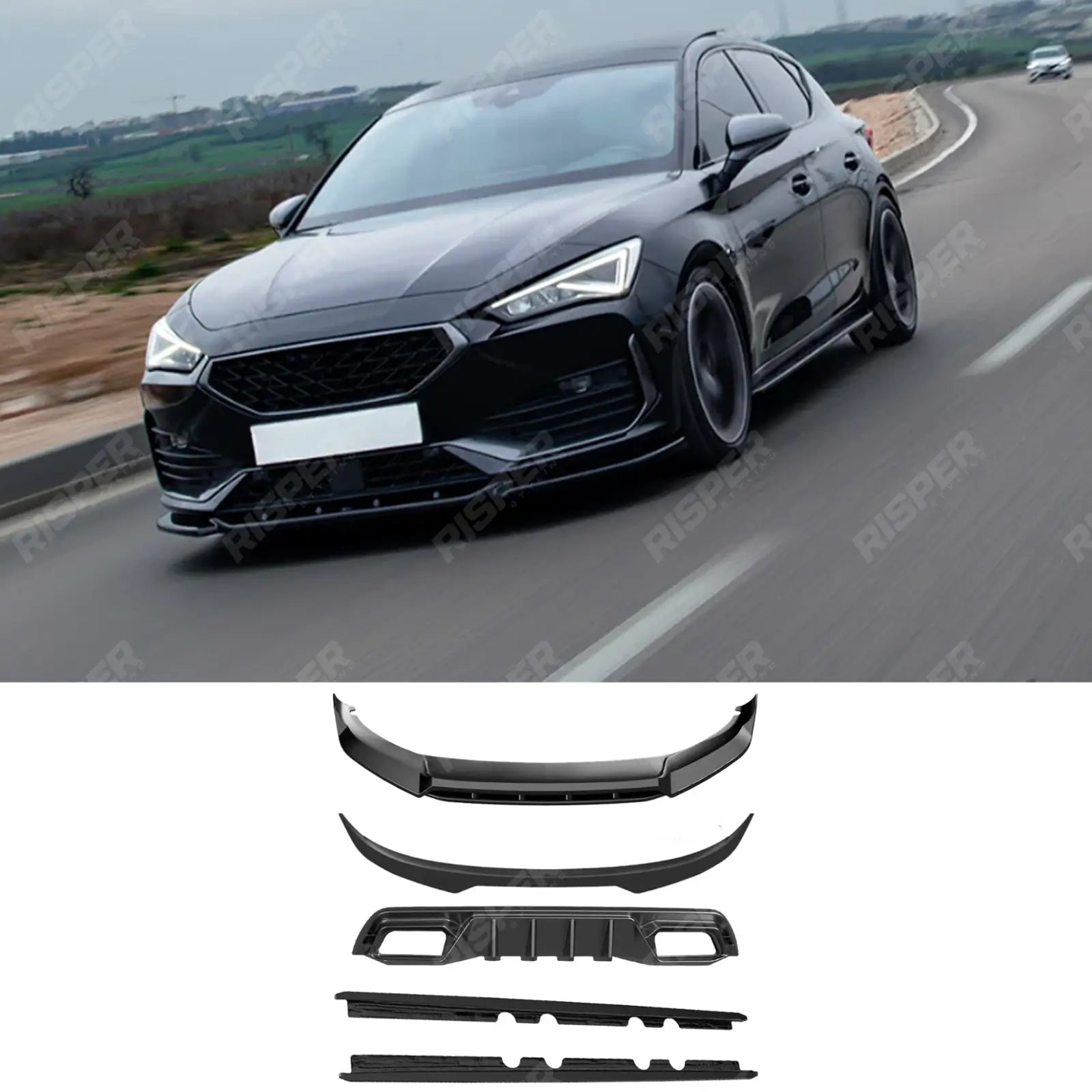 Cupra Leon 2020-2024 Aero Body Kit In Gloss Black Aero Kit Main image