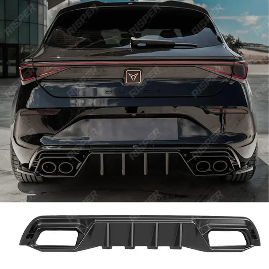 Cupra Leon 2020-2024 Rear Diffuser In Gloss Black Diffuser