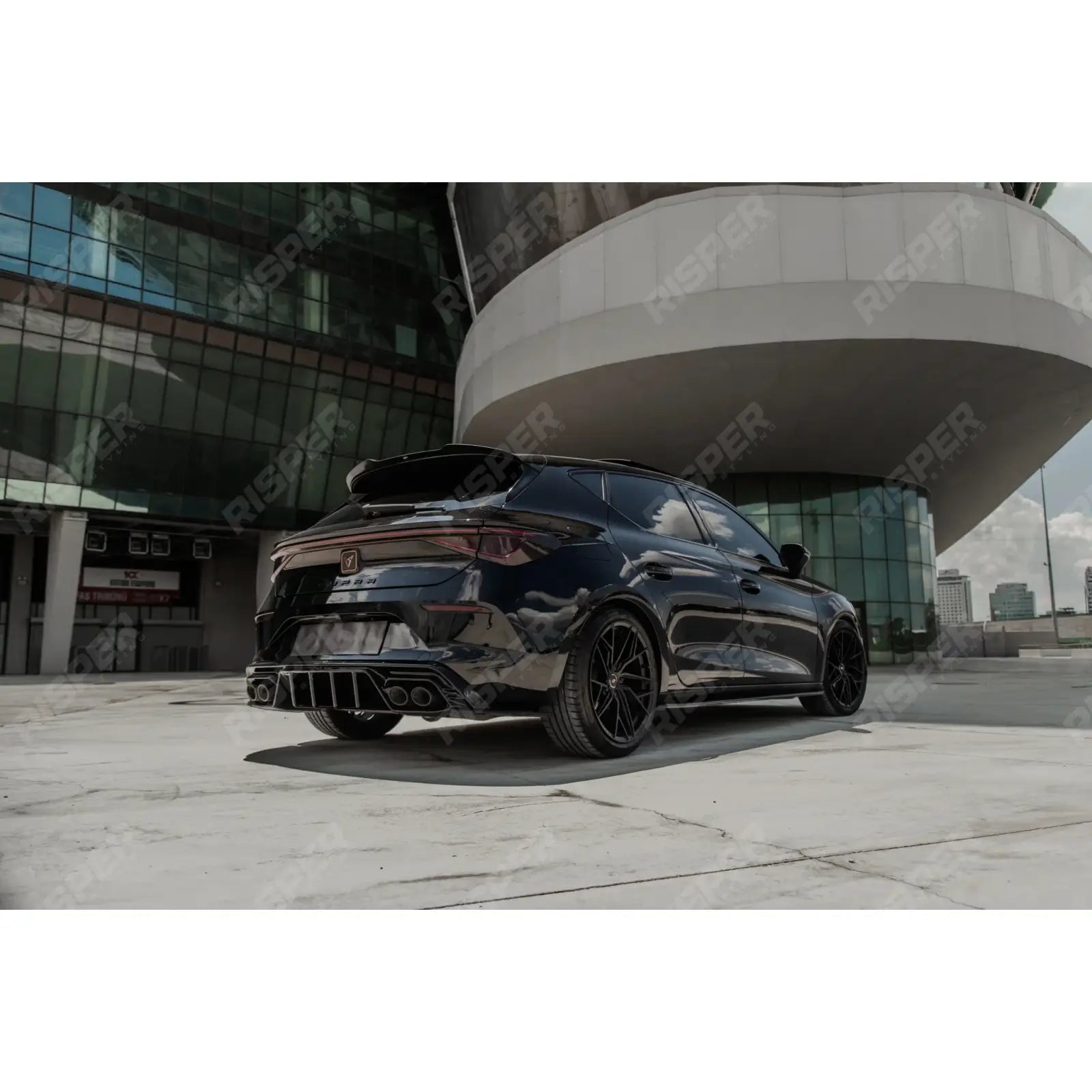 Cupra Leon 2020 On Rear Diffuser In Gloss Black