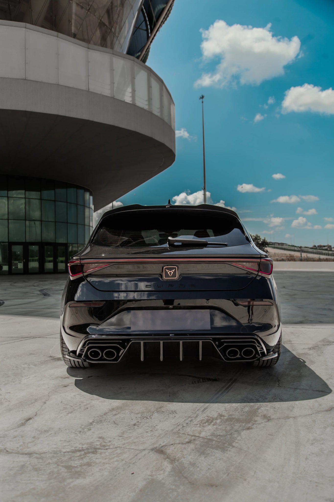 Cupra Leon 2020 On Rear Diffuser In Gloss Black