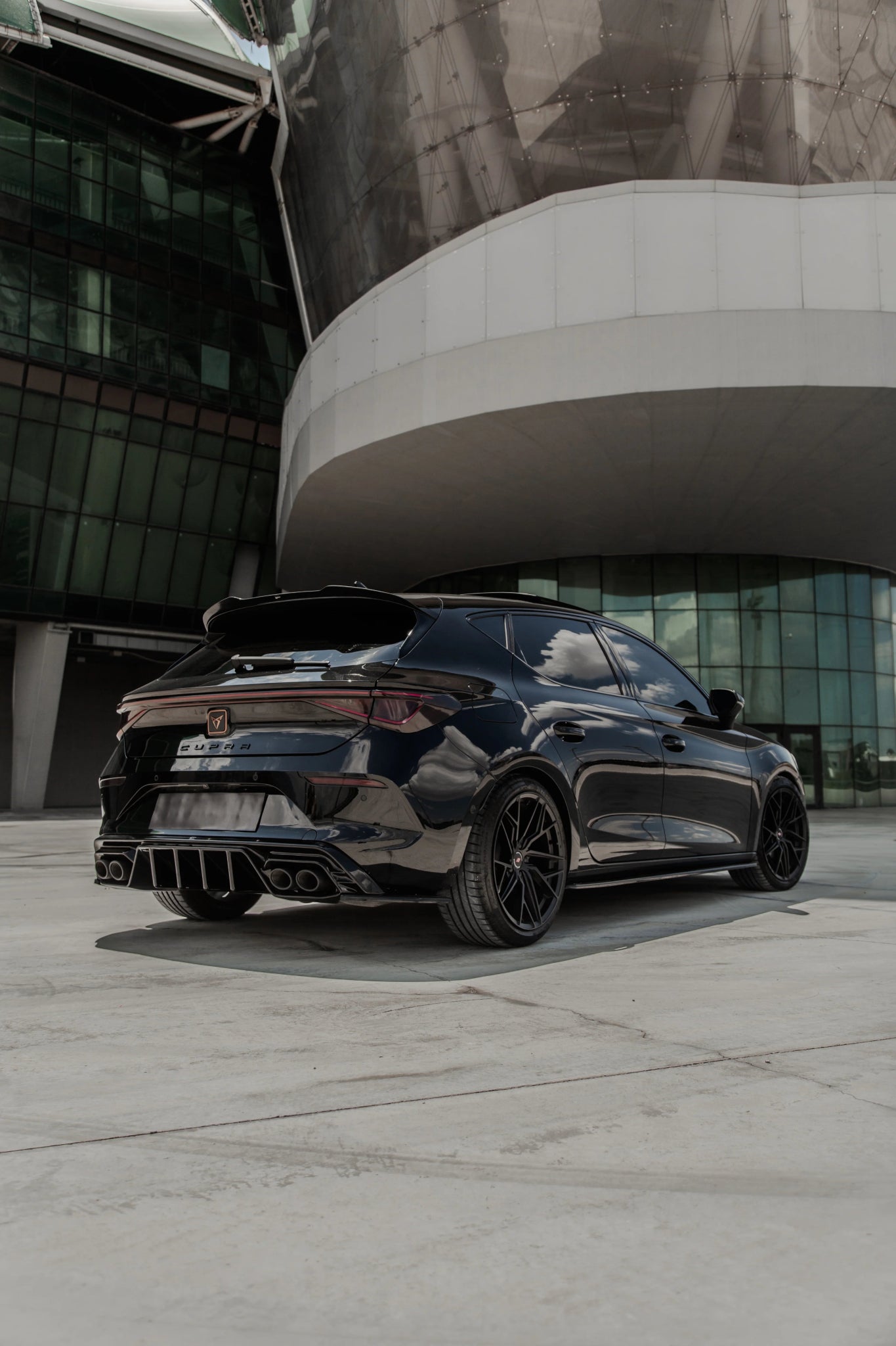 Cupra Leon 2020 On Rear Diffuser In Gloss Black