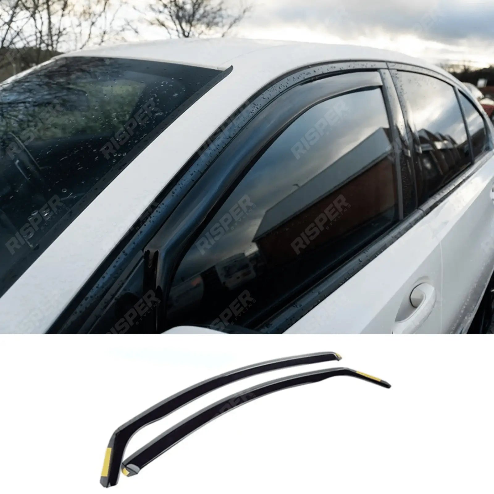 BMW 3 Series G20 2019+ Dark Smoke 2PC STX Internal Wind Deflectors Front Doors Main image