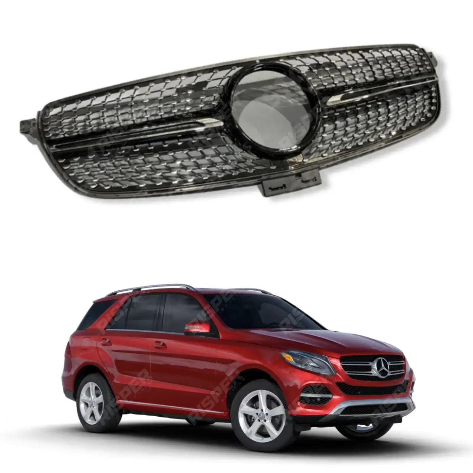 Diamond Style Upgrade Front Grille For Mercedes GLE W166 2015-2018 - Grilles Main image