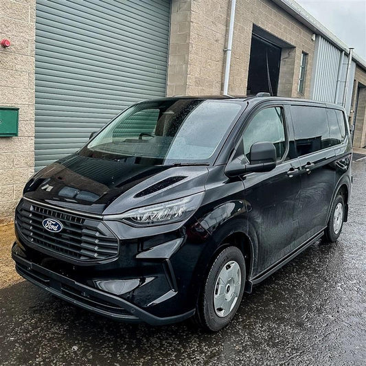 Ford Transit Custom MK2 SWB 2024 On Trapezoid Side Bars In Matt Black