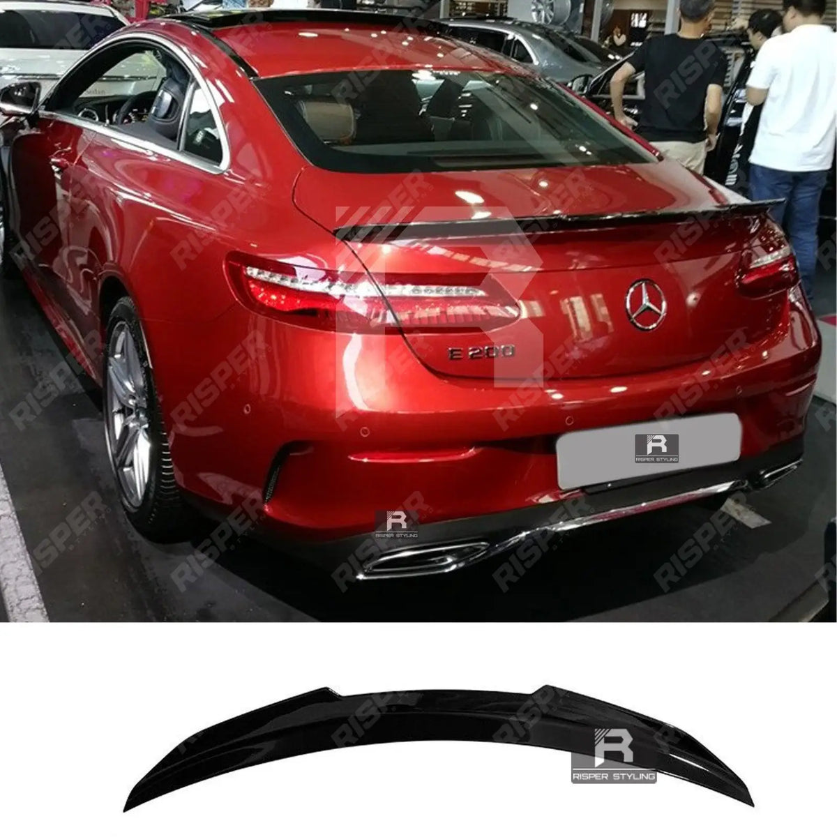 Mercedes E - Class Coupe C238 2016 - 2023 Gloss Black 'E63 AMG Style' Rear Spoiler