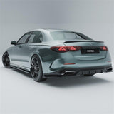 Mercedes E Class W214 AMG Line 2024+ Rear Diffuser With Corner Splitters