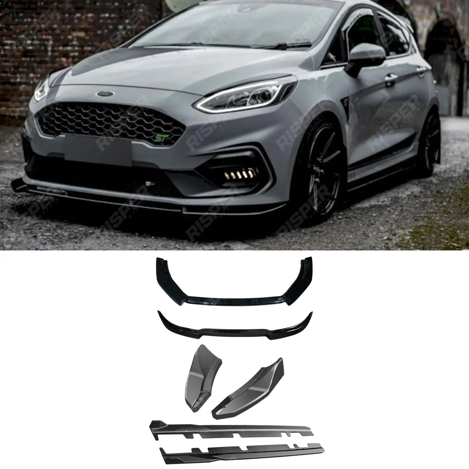 Ford Fiesta ST MK8 2018+ / Ford Fiesta ST-Line MK8 2017+ Aero Body Kit In Gloss Black Aero Kit Main image