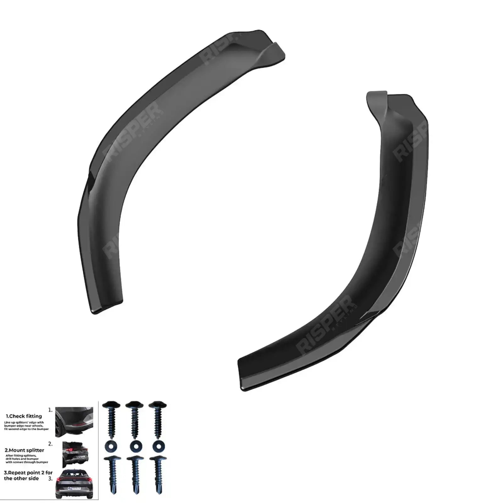 Ford Focus ST MK3 Facelift 2015 - 2018 Rear Side Splitters (2PCS)