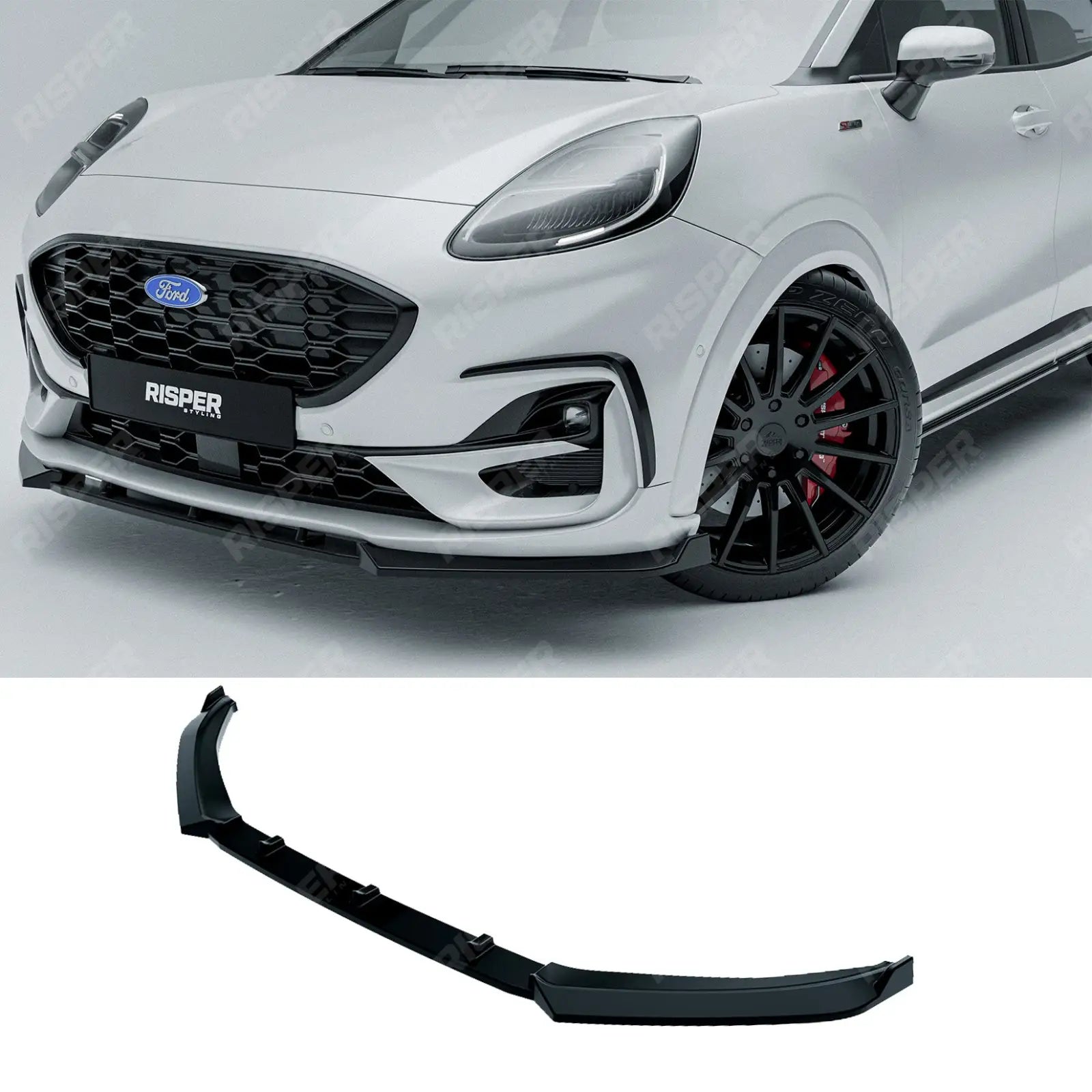 Ford Puma ST Line & ST Line X 2019+ Front Splitter In Gloss Black Front Splitter Main image